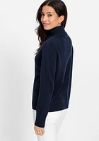 Olsen Women's 1/4 Zip Cable Sweater