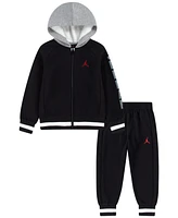 Jordan Little Boys Block Rib Full-Zip Hoodie and Pants 2-Piece Set