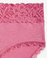 State of Day Women's Cotton Blend Lace-Trim Hipster Underwear, Created for Macy's