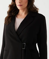 Rafaella Plus Size Double Breasted Tie Wrap Blazer