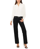 1.state Women's Collared Blouson-Sleeve Poet Blouse