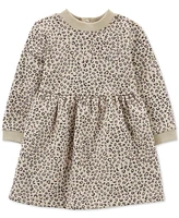 Carter's Baby Girls Cheetah-Print Fleece Dress with Diaper Cover