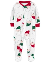 Carter's Baby 1-Piece Santa Fleece Footed Pajamas