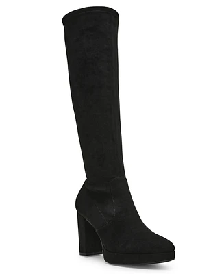 Anne Klein Women's Journey Platform Block Heel Knee High Dress Boots