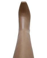 Anne Klein Women's Perfection Leather Snip Toe Knee High Boots