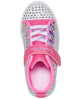 Skechers Toddler Girls Twinkle Toes: Sparks - Sequin Party Light-Up Fastening Strap Casual Sneakers from Finish Line