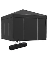 Streamdale Furniture 9.7' Pop Up Canopy with Sidewalls and Reflective Strips