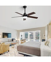 Sofucor 52" Ceiling Fans with Lights and Remote Low Profile Fan