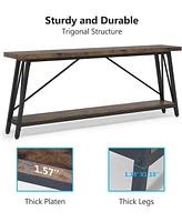Tribesigns 70.9 Inches Extra Long Sofa Table Behind Couch, Industrial Entry Console Table for Hallway, Entryway