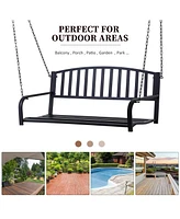 2-Person Patio Swing Bench with Chains, 528 lb Capacity
