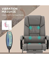 Streamdale Furniture High Back Vibration Massage Office Chair with 6 Points Remote