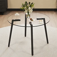 Simplie Fun Modern Glass Table for Home and Dining