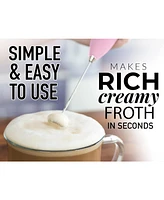 Zulay Kitchen Milk Frother Complete Set Coffee Gift, Handheld Foam Maker for Lattes