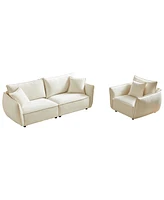 Streamdale Furniture Modern 4-Seater Sofa Combo for Living Room with Pillows