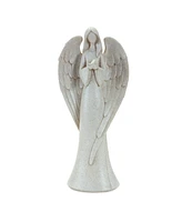 Slickblue Serene Angel Figurine With Bird Accent (Set of 2)