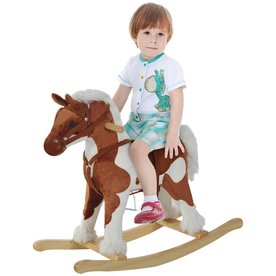 Simplie Fun Plush Rocking Horse with Music for Toddlers