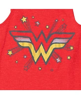 Dc Comics Toddler Girls Justice League Wonder Woman Snap Romper and Headband Newborn to