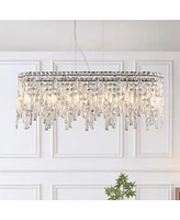 Streamdale Furniture Elegant Oval Crystal Chandelier for Modern Homes