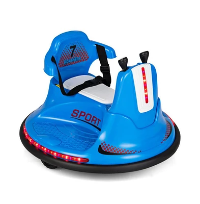 Vebreda 6V Bumper Car for Kids Toddlers Electric Ride On Vehicle with 360° Spin-Red
