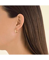 Rosefield Twisted Hoops In 14K Yellow Gold Plated Stainless Steel