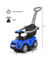 Sugift 3 1 Ride on Push Car Toddler Stroller Sliding with Music