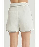 Crescent Women's Angela Contrast Stitch Shorts