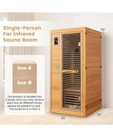 Skonyon New Model Single Person Far Infrared Wooden Sauna for Home