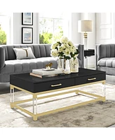 Inspired Home Caspian Rectangular Coffee Table