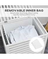 Bamboo Laundry Hamper with Lid & Liner