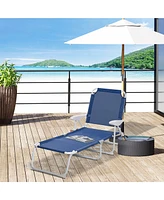 Folding Chaise Lounge: Outdoor Sun Lounger with Adjustable Backrest