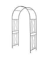 Givimo Garden Arch Arbor Trellis Patio Plant Stand Rack Archway-Black