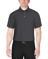 Pga Tour Men's Short-Sleeve Mini-Check Performance Polo Shirt