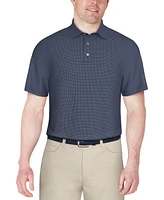 Pga Tour Men's Short-Sleeve Mini-Check Performance Polo Shirt