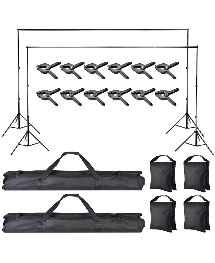 Yescom 7x10Ft Photography Background Backdrop Support Stand Kit For Live Stream Packs