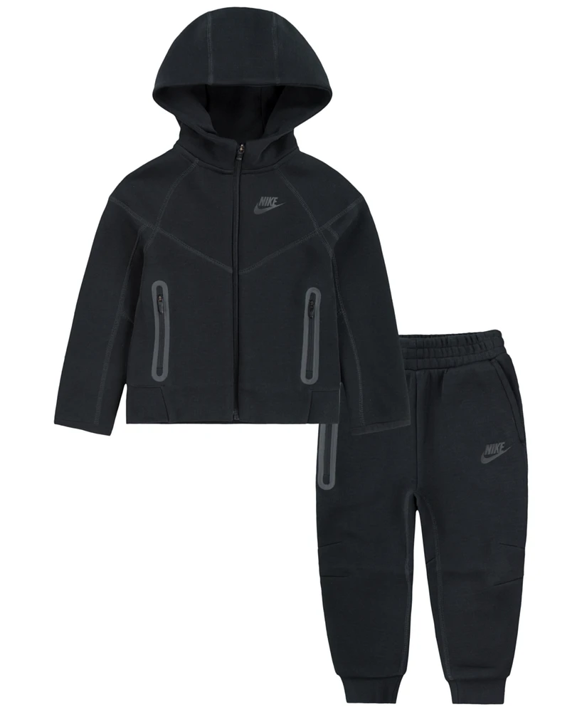 Nike Toddler Neutral Tech Fleece Full-Zip Hoodie and Pants, 2-Piece Set