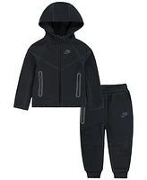 Nike Toddler Neutral Tech Fleece Full-Zip Hoodie and Pants, 2-Piece Set