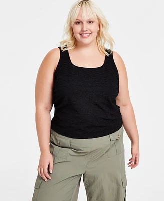 And Now This Trendy Plus Double Square-Neck Tank, Created for Macy's