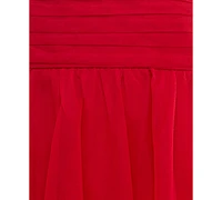 City Studios Juniors' Sweetheart-Neck Pleated Mesh Dress