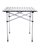 Sugift Roll Up Portable folding Camping Aluminum Picnic Table