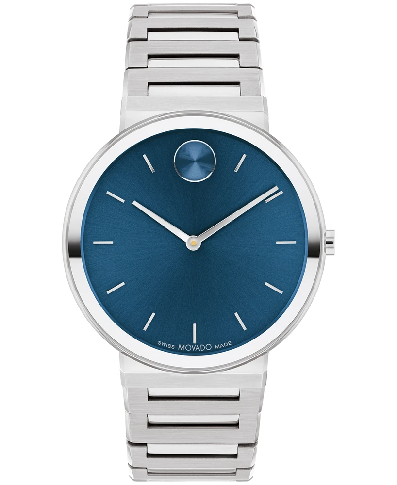 Movado Men's Bold Horizon Swiss Quartz Stainless Steel Watch 40mm