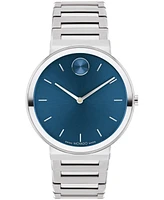 Movado Men's Bold Horizon Swiss Quartz Stainless Steel Watch 40mm - Silver