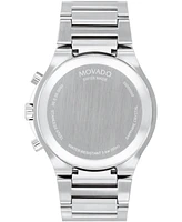 Movado Men's Se Swiss Quartz Chrono Stainless Steel Watch 42mm - Silver