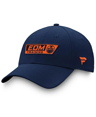 Fanatics Men's Navy Edmonton Oilers Authentic Pro Training Camp Practice Flex Hat