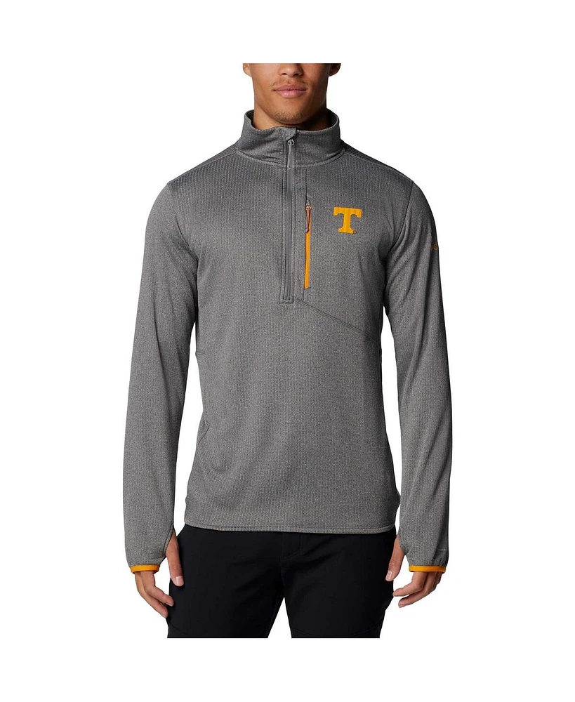 Columbia Men's Gray Tennessee Volunteers Park View Grid Fleece Omni-Wick Half-Zip Jacket