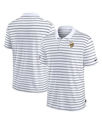 Nike Men's White Minnesota Vikings Sideline Lock Up Victory Performance Polo