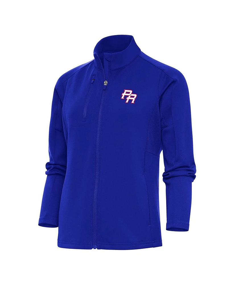 Antigua Women's Royal Puerto Rico Baseball 2023 World Classic Generation Full-Zip Jacket