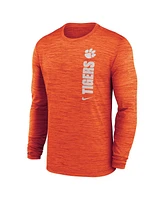 Nike Men's Orange Clemson Tigers 2024 Sideline Velocity Performance Long Sleeve T-Shirt