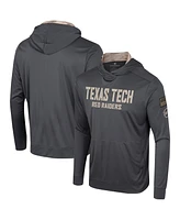 Colosseum Men's Charcoal Texas Tech Red Raiders Oht Military Appreciation Long Sleeve Hoodie T-Shirt