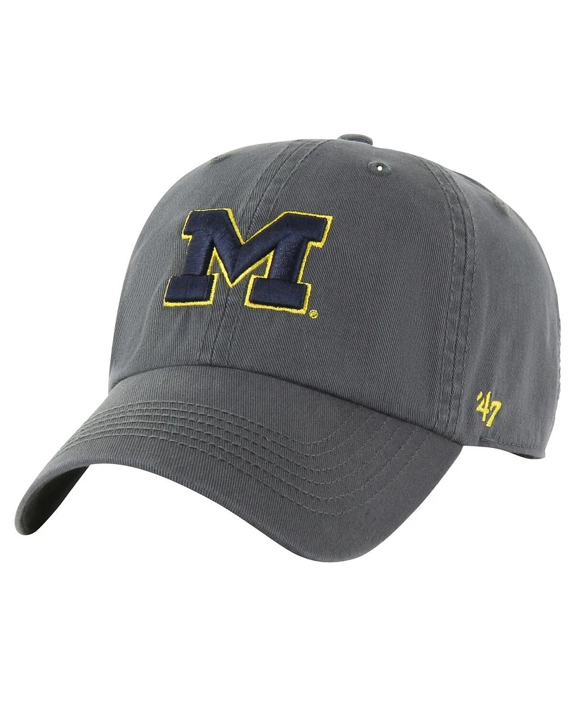 '47 Brand Men's Charcoal Michigan Wolverines Classic Franchise Legacy Fitted Hat