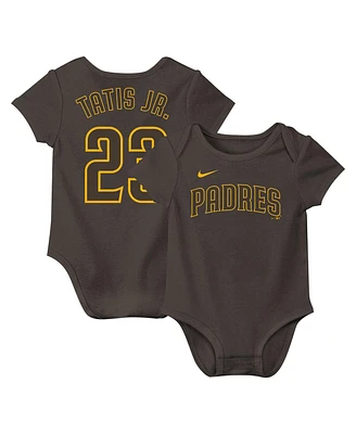 Nike Baby Fernando Tatis Jr. Brown San Diego Padres Fuse Name Number Bodysuit